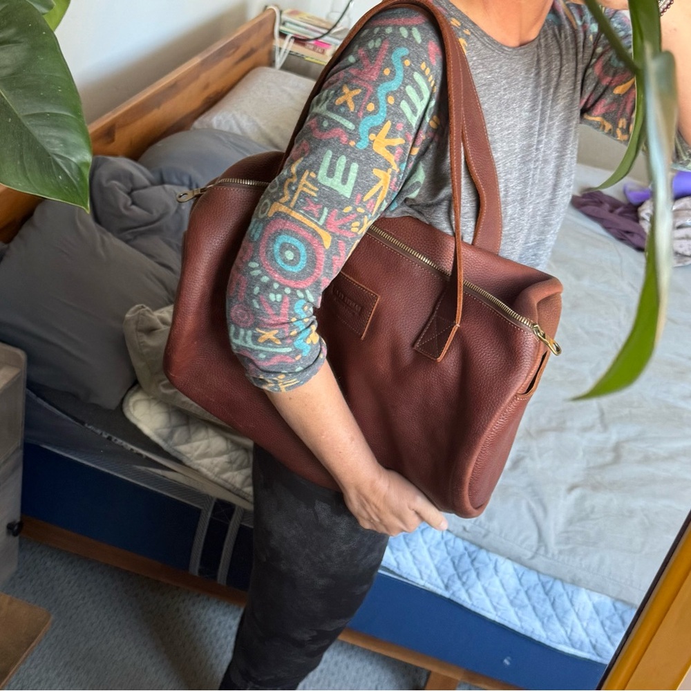 Parker Clay Leather Overnight Bag